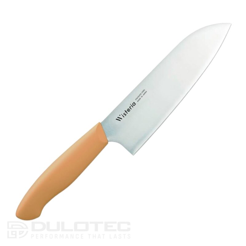 Fuji Cutlery Santoku Kitchen Knife FC-682 Wisteria - Yellow » Dulotec.com