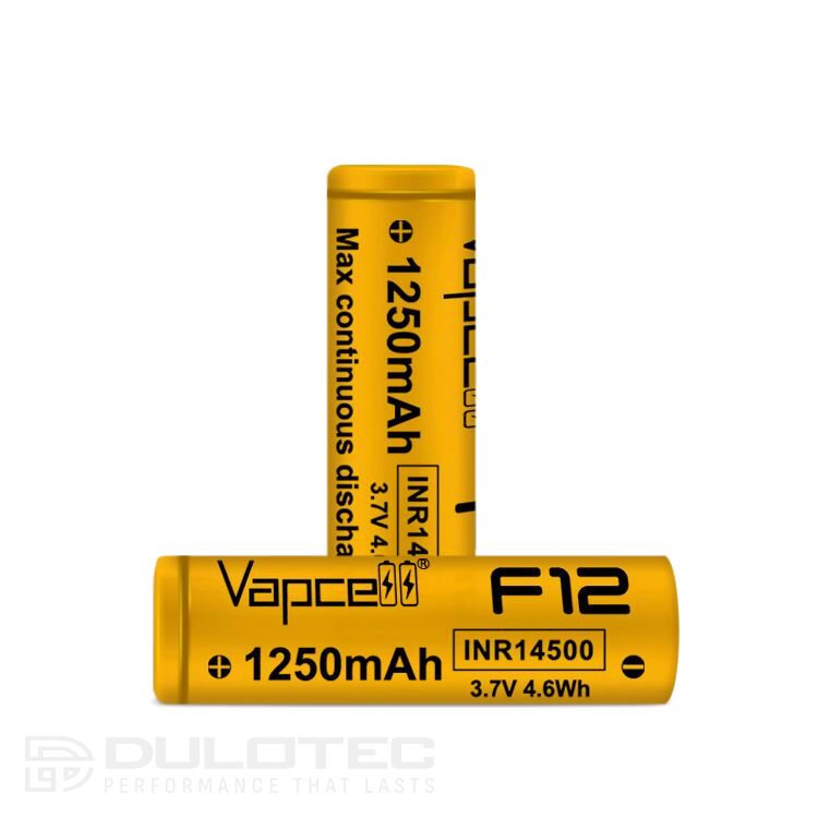 Vapcell 14500 F12 Battery, 1250mAh, 3A » Dulotec.com