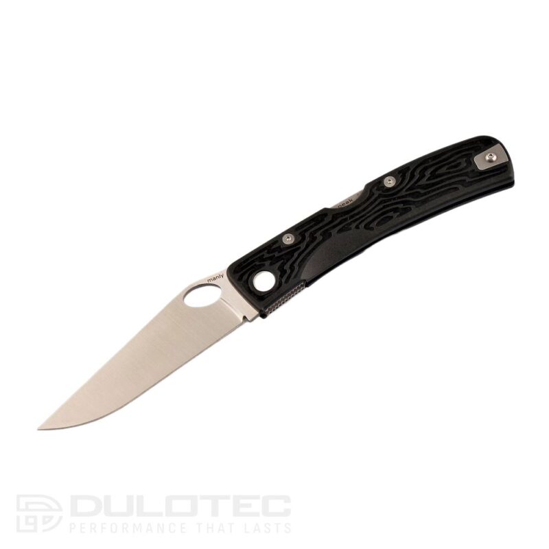 Manly Peak Pocket Folding Knife - Black FRN 14C28N OH » Dulotec.com