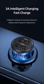 Car Charger, USAMS US-CC162 C31 15W, 2 Outputs A+A CC162CC01 » Dulotec.com