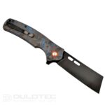 Dulotec K261-BL Folding Knife with a G10 handle featuring a carbon coating and D2 steel » Dulotec.com