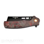 Dulotec K261-RD folding knife with a G10 handle featuring a carbon coating and D2 steel » Dulotec.com