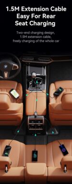 Car Charger, USAMS S-CC213 C40 165W, 2 USB-C + 3 USB-A PPS, 5 Outputs CC213CC01 » Dulotec.com