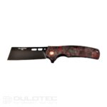 Dulotec K261-RD folding knife with a G10 handle featuring a carbon coating and D2 steel » Dulotec.com