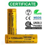 Vapcell 14500 F12 Battery, 1250mAh, 3A » Dulotec.com