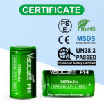 Vapcell 18350 F14 Battery, 1400 mAh, 3A » Dulotec.com