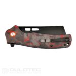 Dulotec K261-RD folding knife with a G10 handle featuring a carbon coating and D2 steel » Dulotec.com