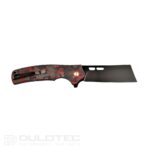 Dulotec K261-RD folding knife with a G10 handle featuring a carbon coating and D2 steel » Dulotec.com
