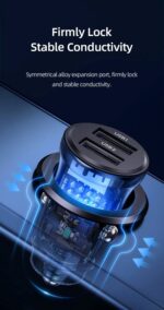 Car Charger, USAMS US-CC162 C31 15W, 2 Outputs A+A CC162CC01 » Dulotec.com