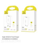 Mains Power Adapter, USAMS T22 QC3.0 - CC83TC01 » Dulotec.com
