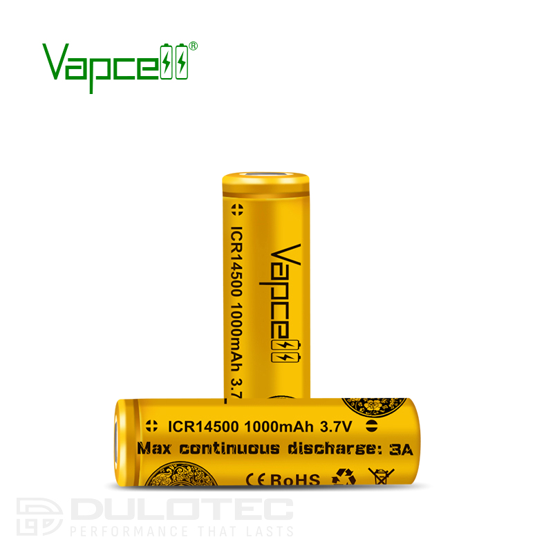 Vapcell 14500 1000mAh 3A Battery » Dulotec.com