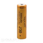 Vapcell J30 18650 Battery, 3000 mAh, 15A/25A, with a protruding positive terminal » Dulotec.com