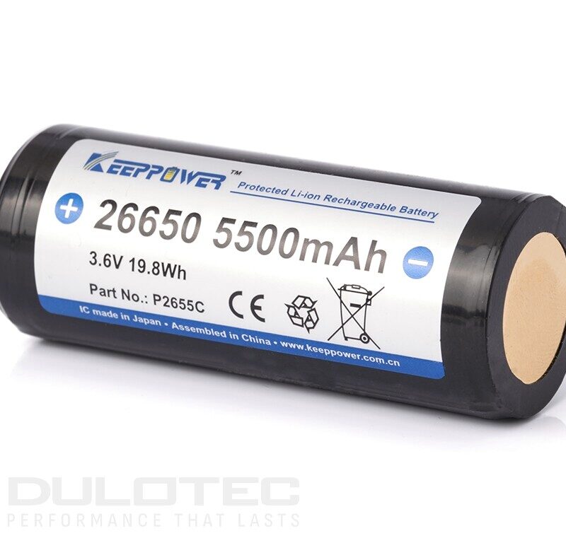 Keeppower 26650 5500mAh Battery with High-Discharge Protection » Dulotec.com