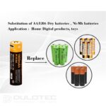 Vapcell P1418A 14500 1800mAh 1.5V Battery with Protection and Micro USB Charging » Dulotec.com