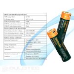 Vapcell P1835A 18650 3500mAh 10A Battery with Protection and Micro USB Charging » Dulotec.com