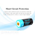 Vapcell P1608A 16340 800mAh Battery with Protection and Micro USB Charging » Dulotec.com