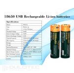 Vapcell P1835A 18650 3500mAh 10A Battery with Protection and Micro USB Charging » Dulotec.com