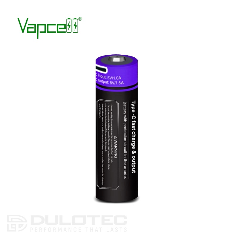 Vapcell P2150A 21700 5000mAh 10A Battery with Protection and USB-C Charging » Dulotec.com