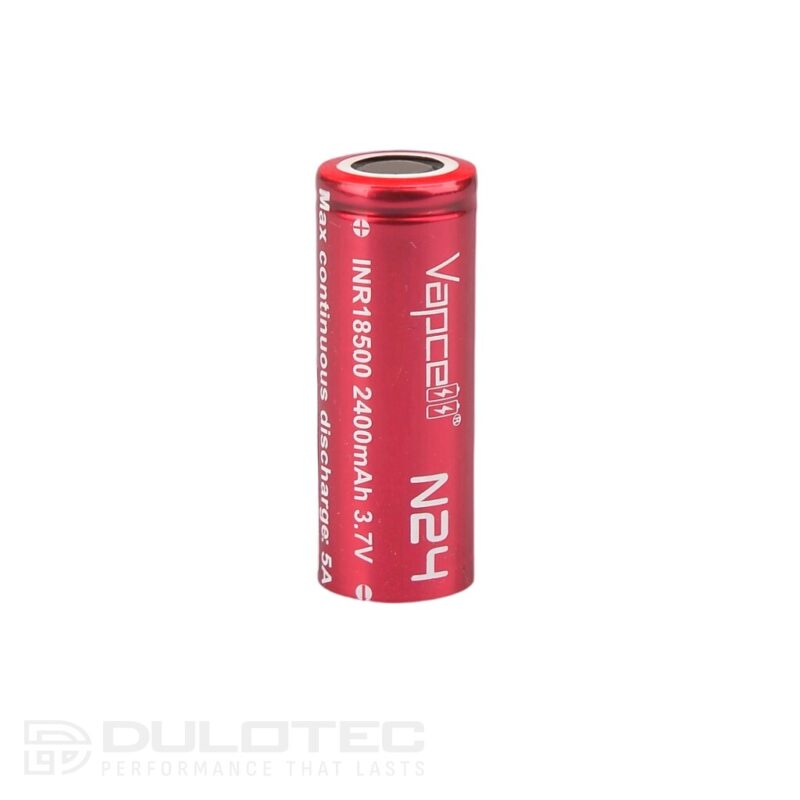 Vapcell N24 18500 Battery, 2400 mAh, 5A » Dulotec.com