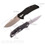 Dulotec K224 folding knife – Black 8Cr14Mov stainless steel » Dulotec.com