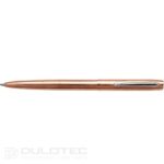 Fisher Space Pen Antimicrobial Raw Brass Cap-O-Matic ballpoint pen with chrome-plated clip, model M4RAW, in a gift box » Dulotec.com