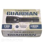 Dulotec Guardian Tactical Flashlight, 1,800 lumens, 700 meters, 5,200 mAh battery, magnetic charging, case » Dulotec.com