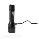 Dulotec Guardian Tactical Flashlight, 1,800 lumens, 700 meters, 5,200 mAh battery, magnetic charging, case » Dulotec.com