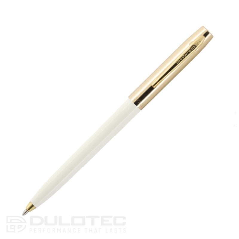 Fisher Space Pen Cap-O-Matic with brass cap and white barrel, model 775G-W, in a gift box » Dulotec.com