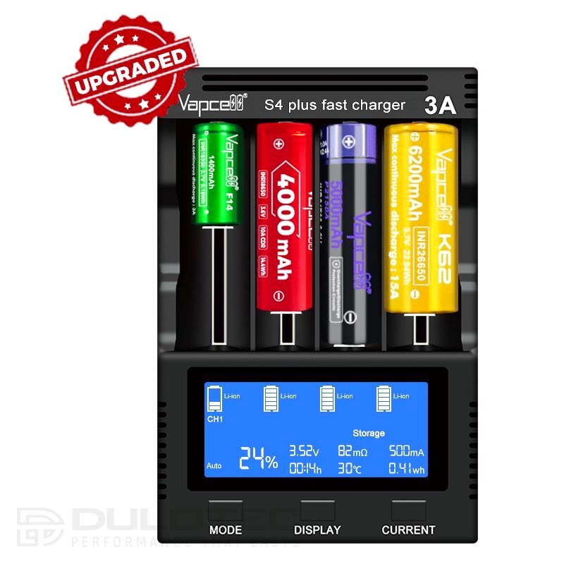 Vapcell S4 Plus Charger » Dulotec.com