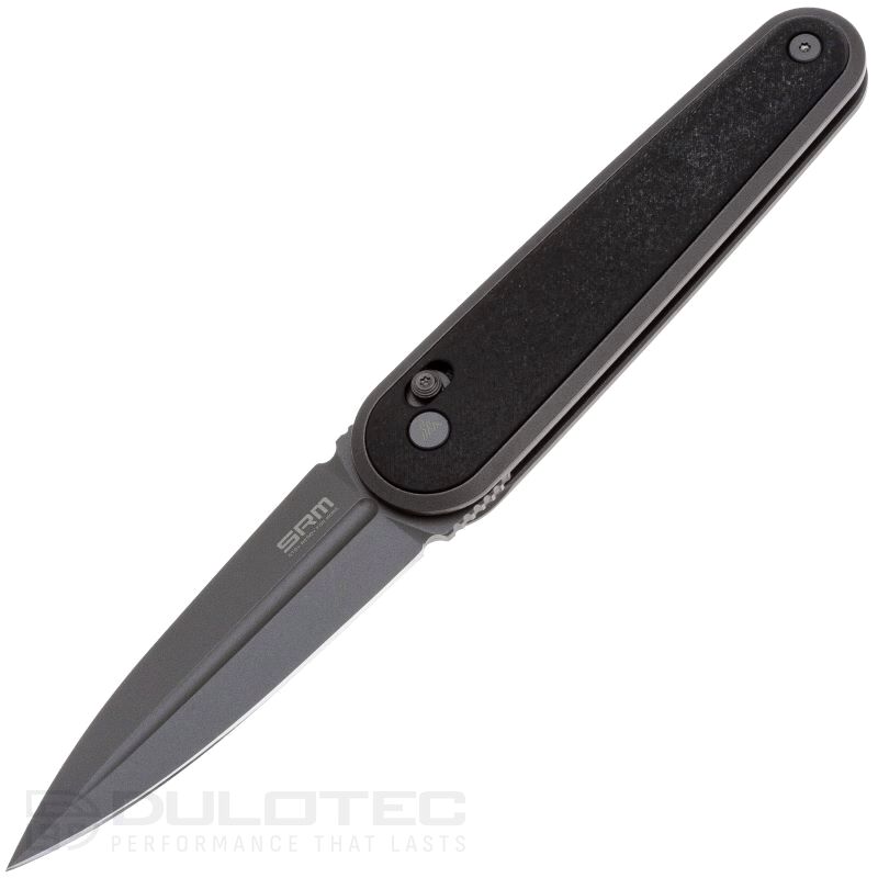 SRM 251M-GB Folding Knife - G10 handle with carbon coating and N690 steel » Dulotec.com