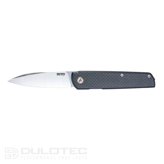 SRM 408L-KB Folding Knife - G10 handle with carbon coating and 14C28N steel » Dulotec.com