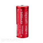 Vapcell K54 26650 5400 mAh 15A Battery with a Protruding Positive Terminal » Dulotec.com