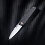 SRM 408L-KB Folding Knife - G10 handle with carbon coating and 14C28N steel » Dulotec.com
