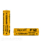 Vapcell 14500 F12 1250mAh 3A Battery with a Protruding Positive Terminal » Dulotec.com