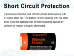 Vapcell 16340 P1609A 950mAh 3A Battery » Dulotec.com