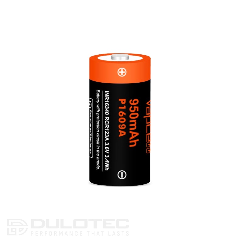 Vapcell 16340 P1609A 950mAh 3A Battery » Dulotec.com