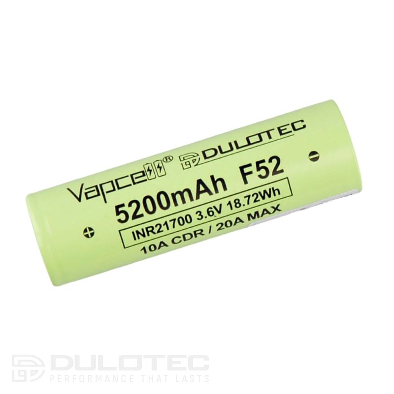 Vapcell 21700 F52 5200mAh 15A Battery » Dulotec.com