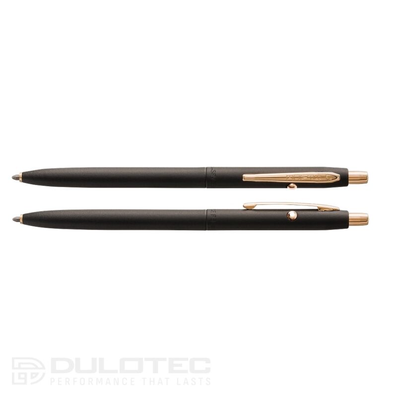 Fisher Space Pen Matte Black Shuttle Space Pen with Gold Accents - CH4B » Dulotec.com