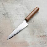 Tojiro REPPU Kiritsuke Petty Kitchen Knife, 150 mm, FD-1360 - SG2 laminate - teak handle » Dulotec.com