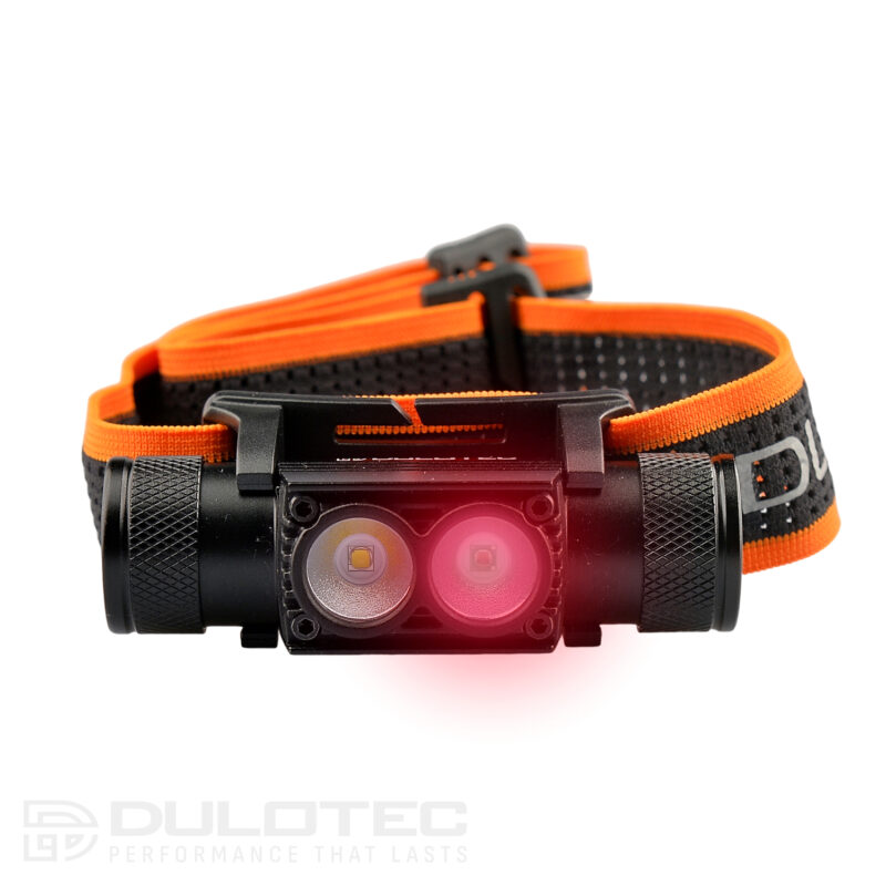Powerful Dulotec H2 V2.0 headlamp + 3000 mAh battery, with white and red light » Dulotec.com