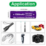 Vapcell 14500 F15 1500mAh 3A Battery » Dulotec.com