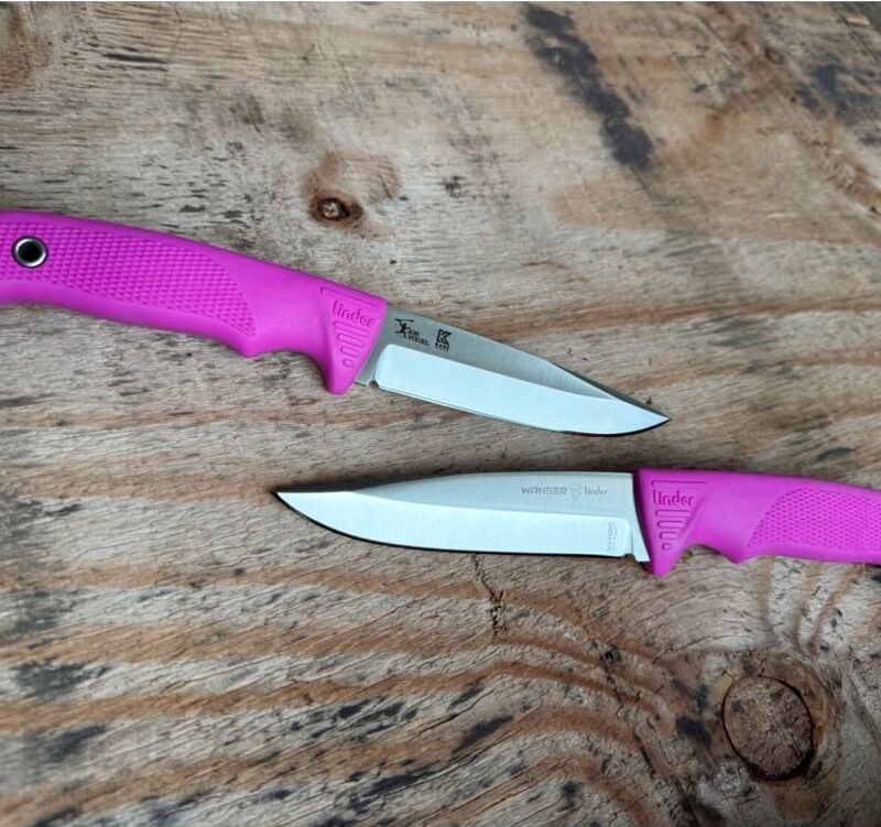 Linder Joe Vogel Evo-X Super Edge 7 Fixed-Blade Knife - Pink Handle » Dulotec.com