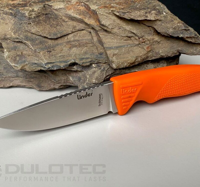 Linder Super Edge 1 Fixed-Blade Knife - Orange Handle » Dulotec.com