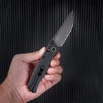 SRM 255L-MB2 Folding Knife - Micarta handle and laminated 140Cr steel » Dulotec.com