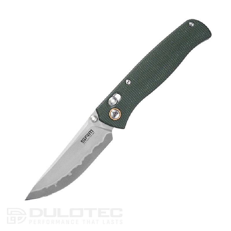 SRM 255L-MG2 Folding Knife with a Micarta handle and laminated 140Cr steel » Dulotec.com