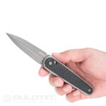 SRM 251MB-GB Folding Knife - G10 handle with carbon coating and N690 steel » Dulotec.com