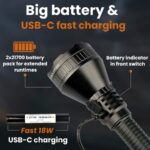 Powerful Long-Range Flashlight Dulotec Tracker 1300 - Up to 6,500 lumens, up to 1,300 meters » Dulotec.com