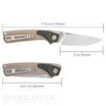 SRM 106M-GW Folding Knife - G10 handle and 14C28N steel » Dulotec.com