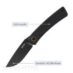 SRM 105M-GB Folding Knife - G10 handle and 14C28N steel » Dulotec.com