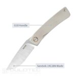 SRM 105M-GK Folding Knife - G10 handle and 14C28N steel » Dulotec.com